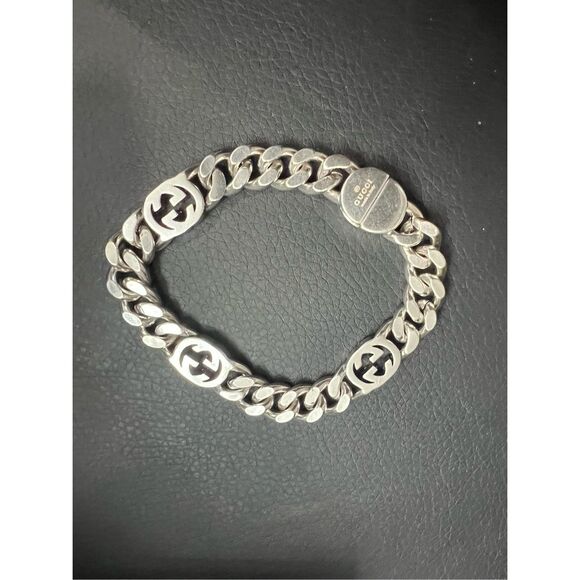 Gucci gg chunky chain bracelet silver tone - Picture 4 of 6
